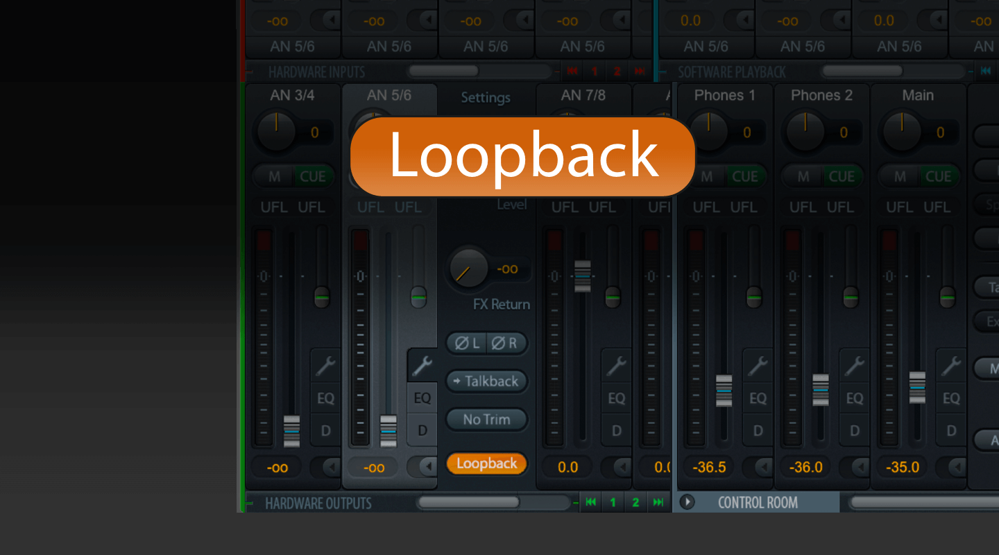 TotalMix FX Loopback Feature