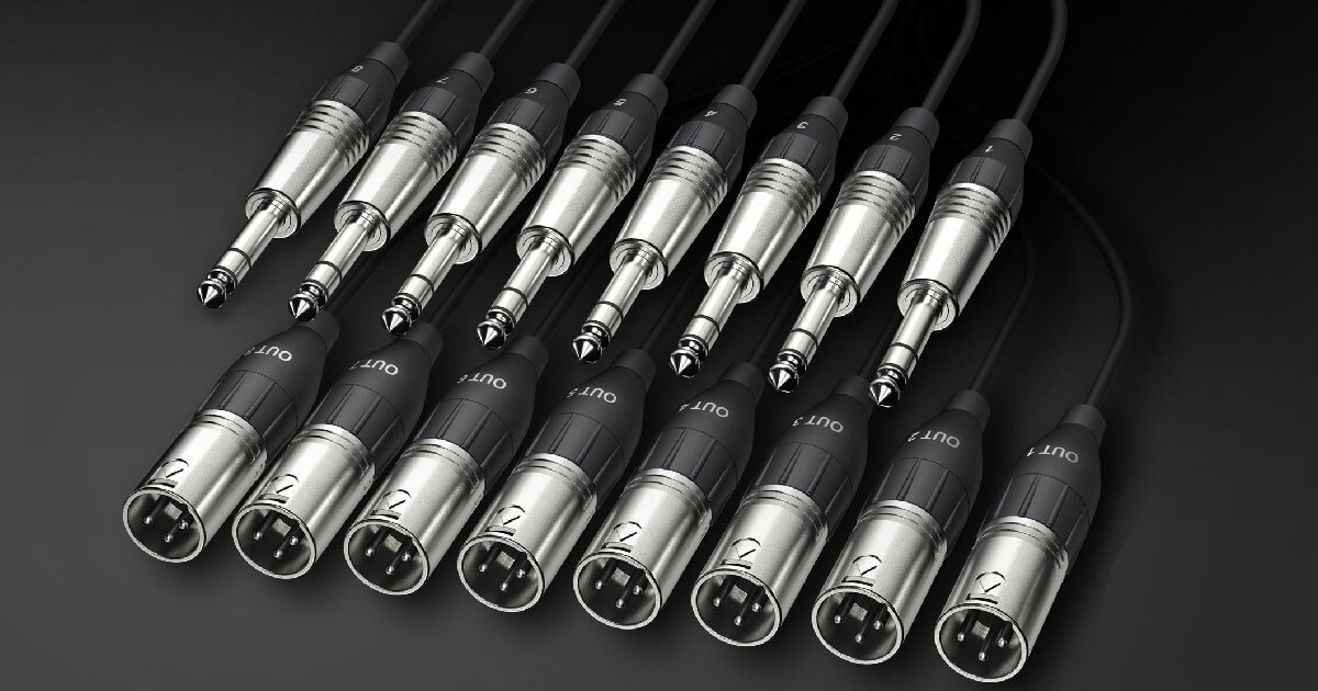 8 x XLR to 8 x TRS